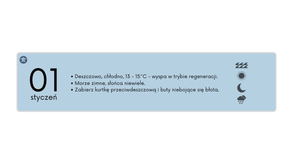 pogoda Korfu styczeń – deszczowo i chłodno na wyspie